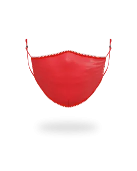 ADULT VERTICAL SHARK (RED) FORM-FITTING FACE MASK