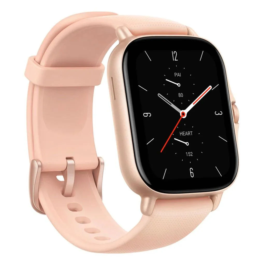 Amazfit GTS 2 Smart Watch (43mm - GPS) Aluminum Case With Petal Pink Silicone Strap