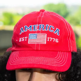 America Est 1776 Baseball Cap - 6 Colors Available