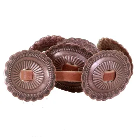 B1072 - Antique Copper Oval Concho Belt