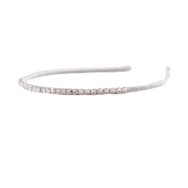 Bari Lynn Crystal Headband - Silver