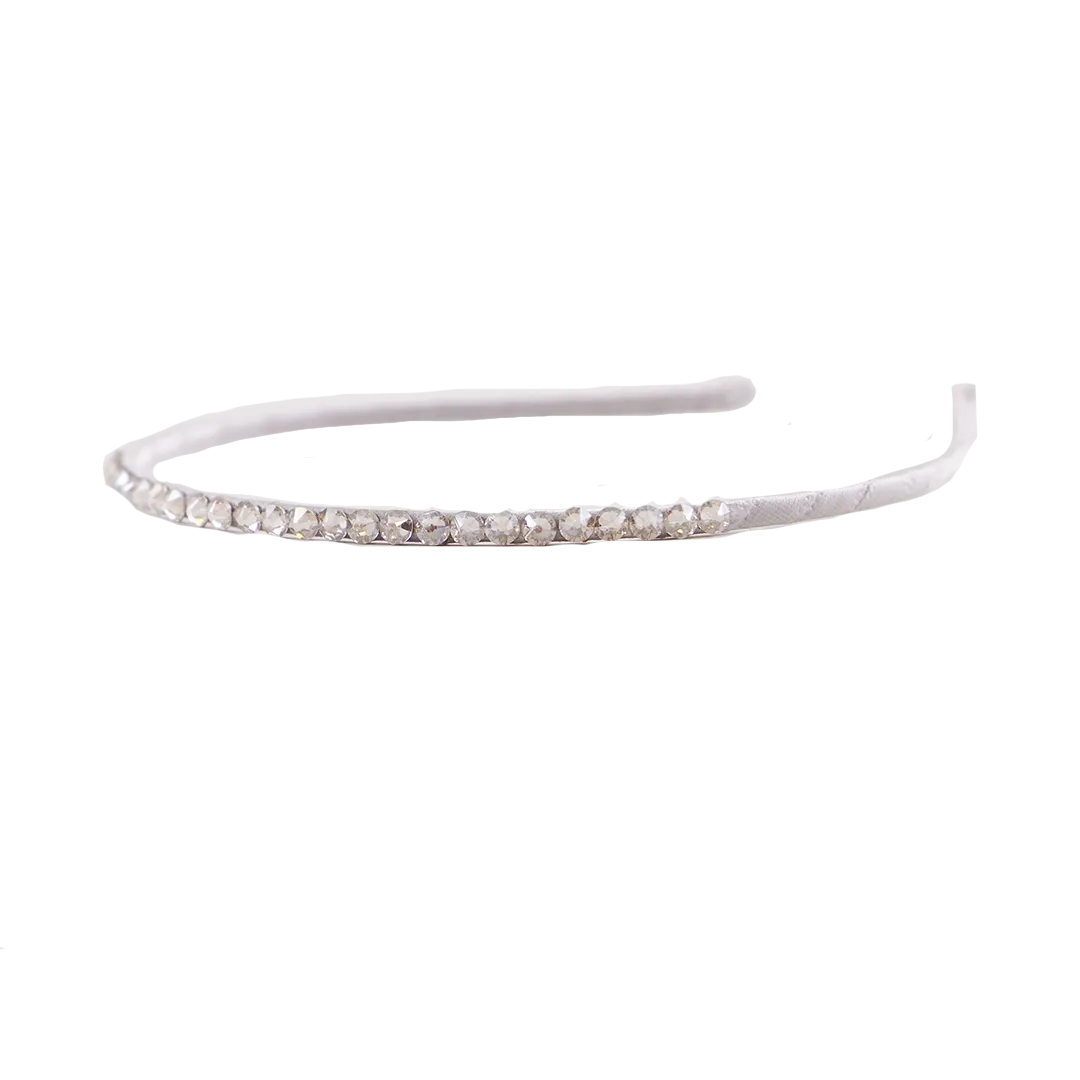 Bari Lynn Crystal Headband - Silver