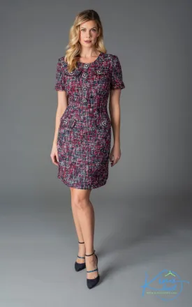 Berry Tweed Dress