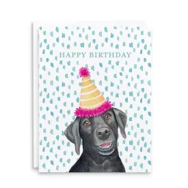 Black Lab Birthday Card