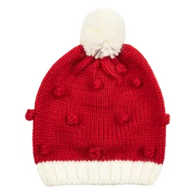 Bobble Knit Holiday Beanie