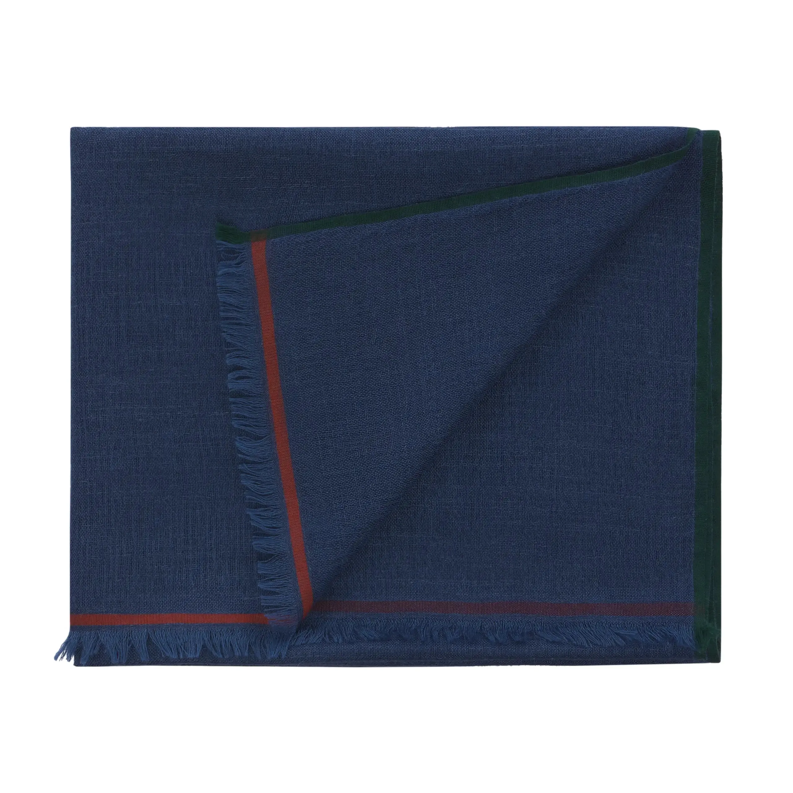 Cashmere-Blend Scarf in Navy Blue