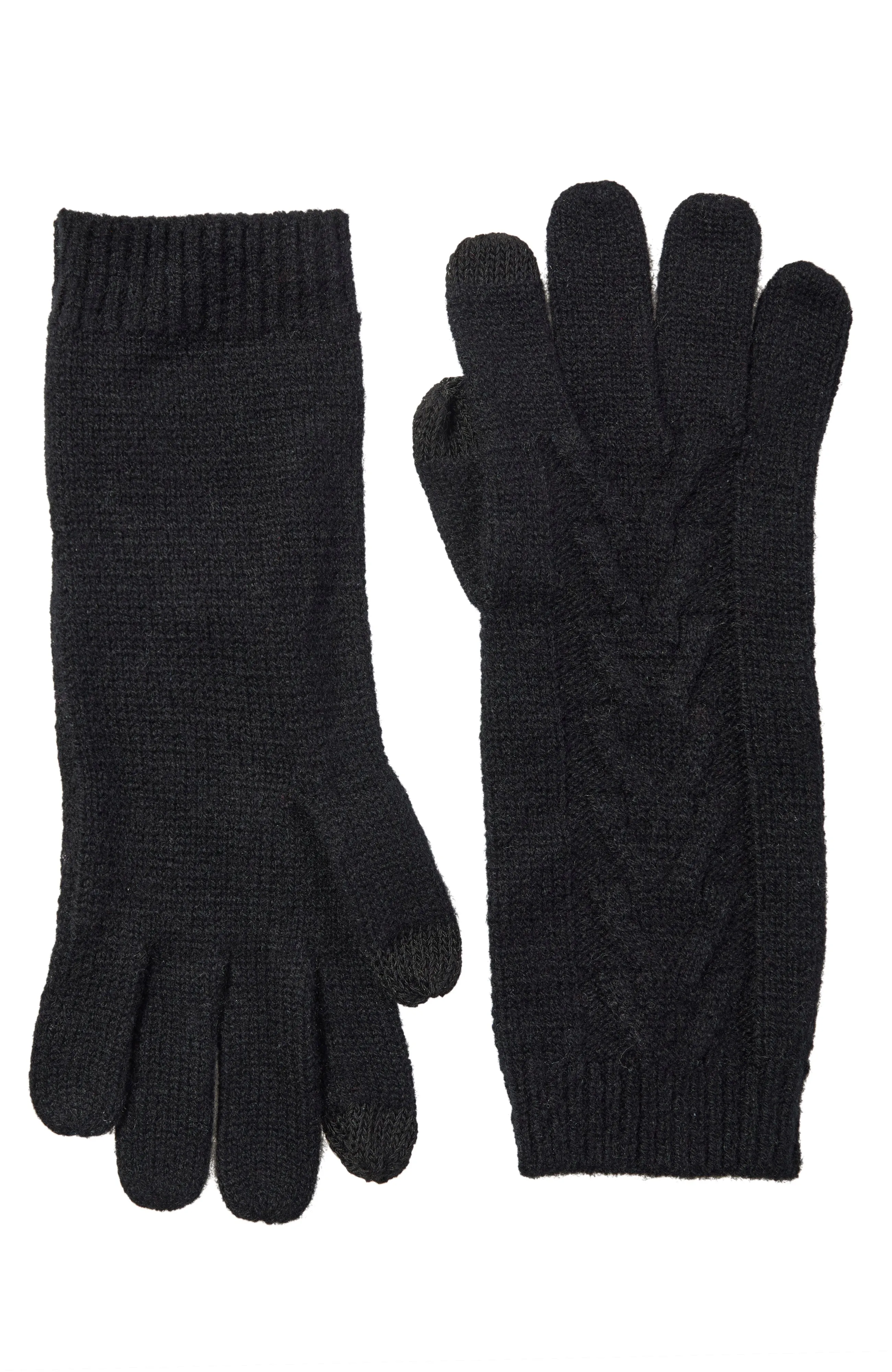 CASHMERE KNIT CABLE GLOVE WITH TOUCH TECH