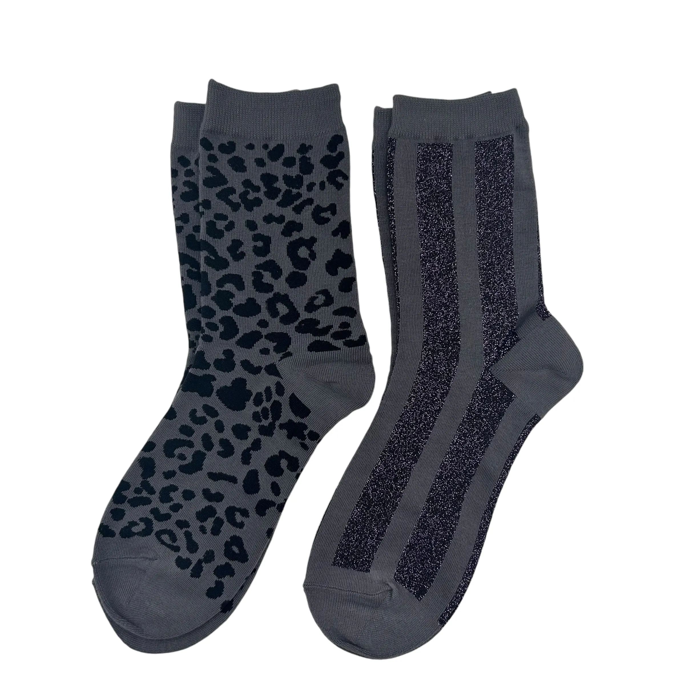 Charcoal leopard and  Berlin sock box duo with pin