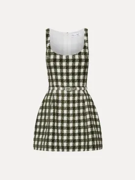 Chenille Check Tweed Dress