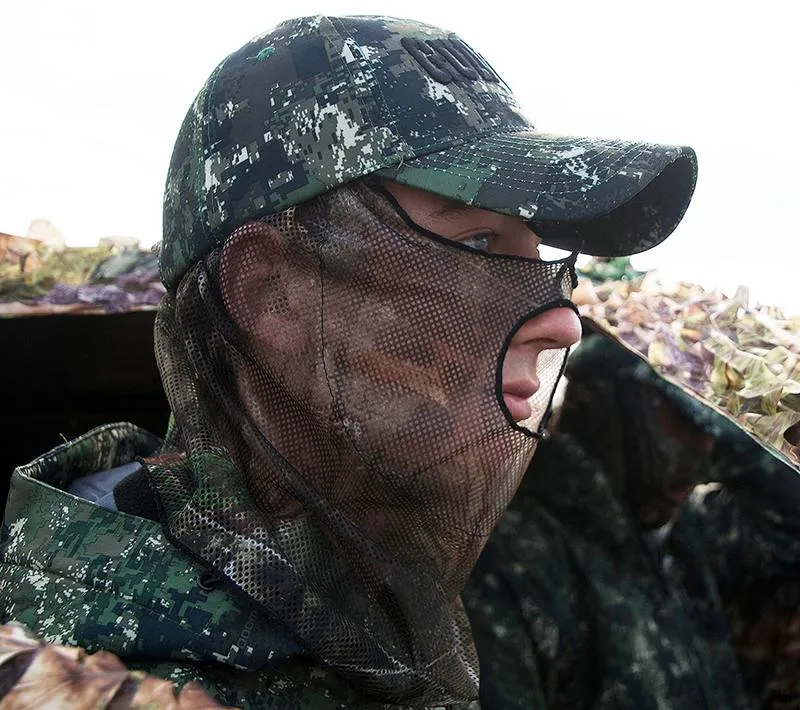 Forest Camo Mesh 3/4 Mask