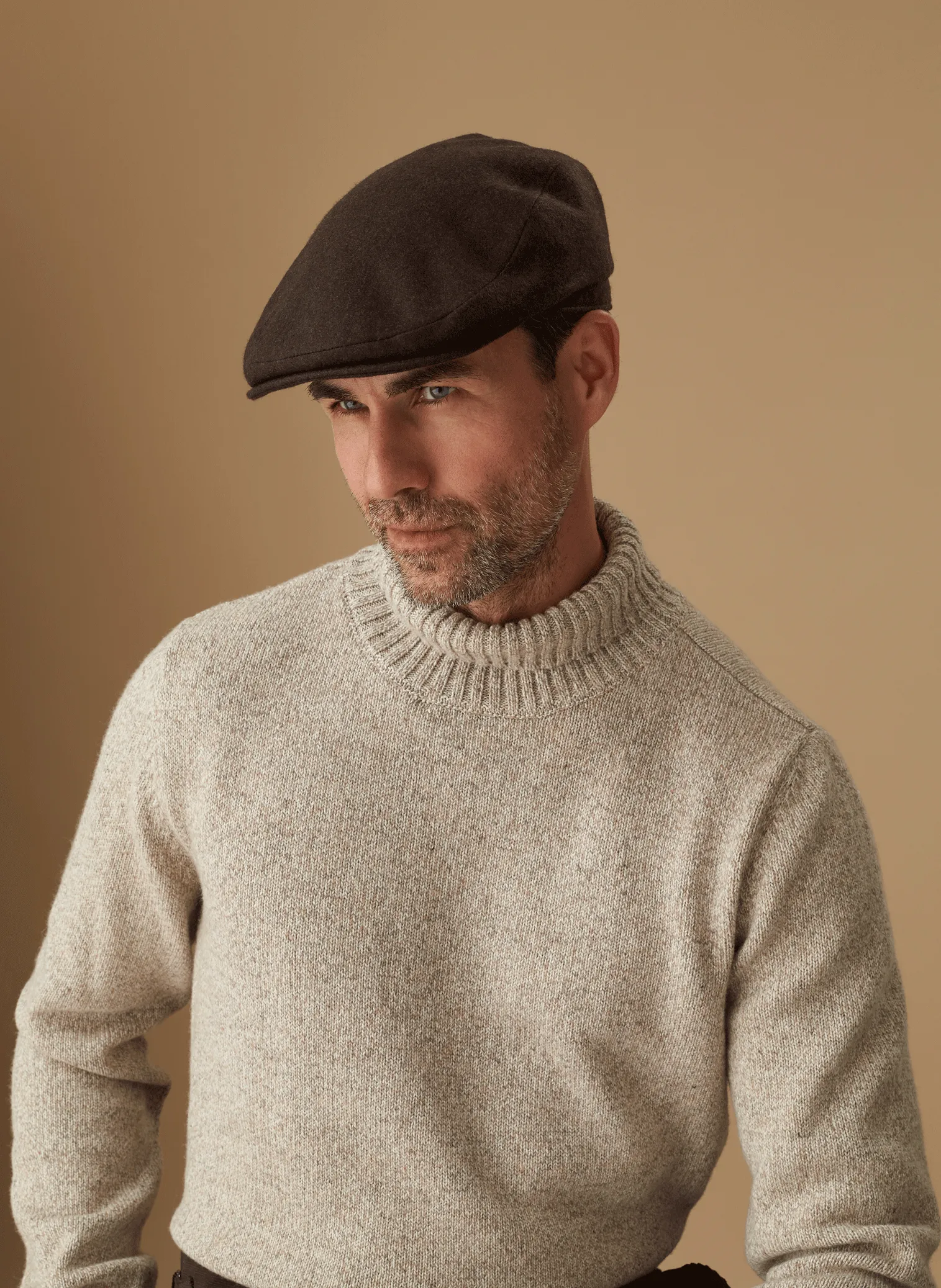 Grosvenor Dark Brown Flat Cap