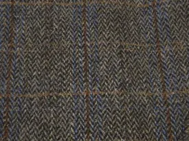 Harris Tweed Flat Cap (Brown Plaid)