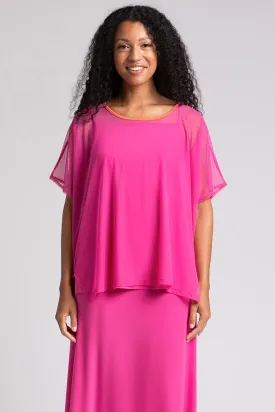 Mesh Slit Back Tunic | Peony