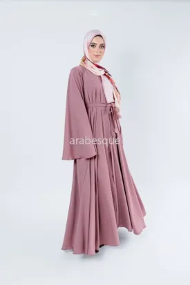 Plain Textured Umbrella Open Abaya - (5 Colours)