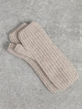 The Cashmere Wrist Warmers - Pebble