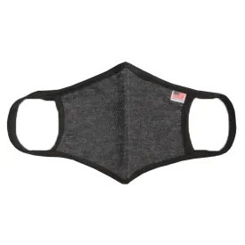 USA Flag Solid Face Mask Gray