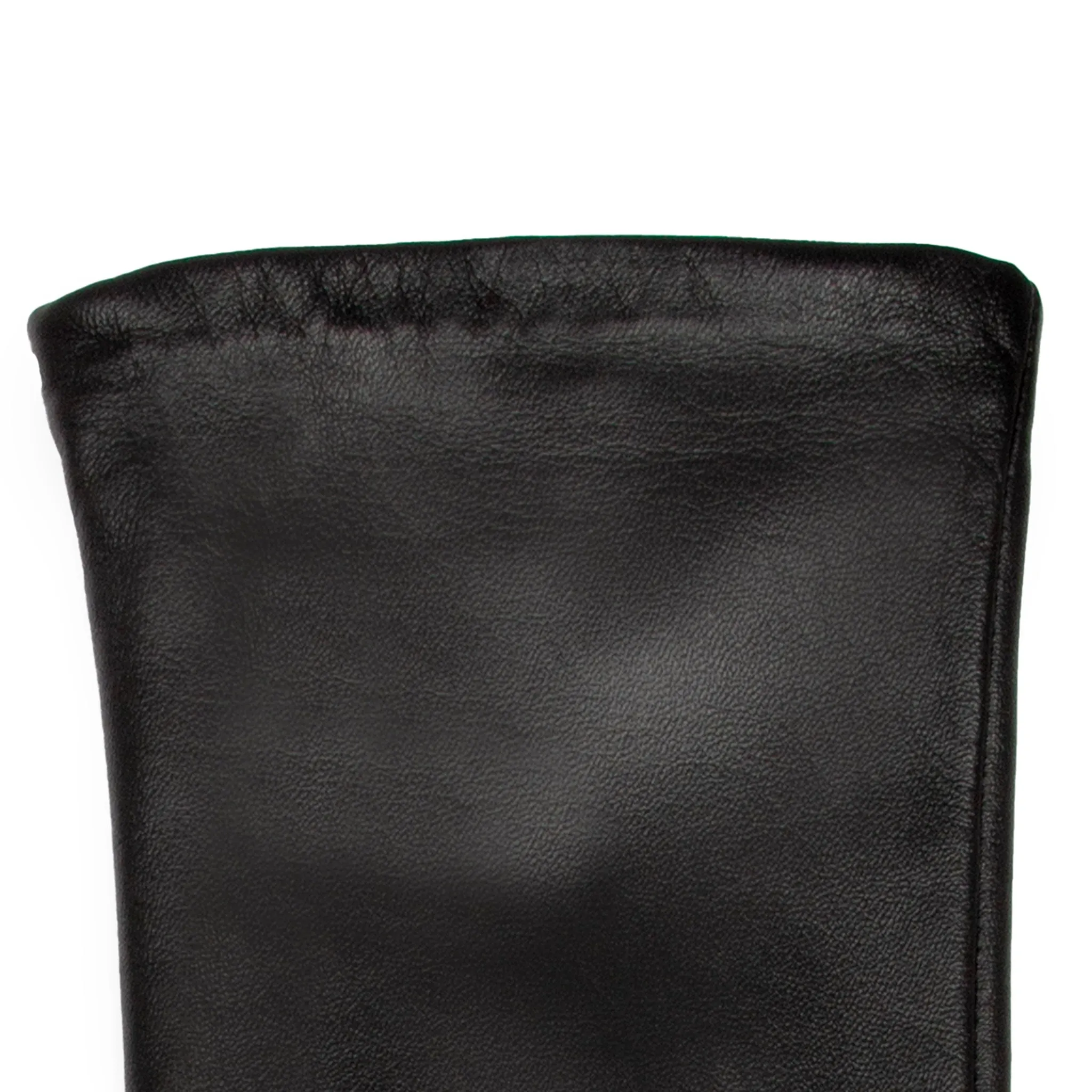 Women’s Long Above-Elbow Leather Gloves with Zip